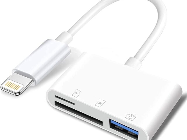 Adaptador de cámara USB para iPhone/iPad