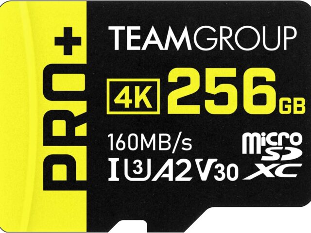 TEAMGROUP Tarjeta A2 Pro Plus de 256 GB Micro SDXC UHS-I U3 A2 V30,